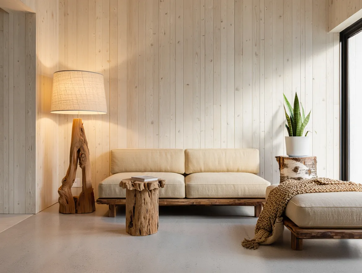 Nordisk interiørdesign med naturlige materialer